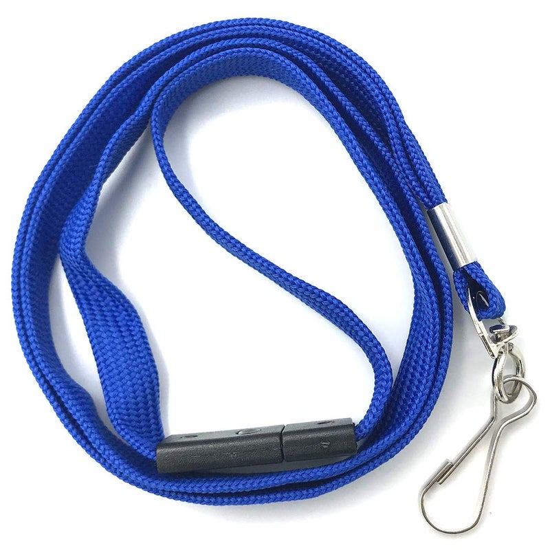 Bird Fiy Lanyards Safety Blue Lanyards Neck Flat Premium Breakaway Badge Lanyard with J-Hook for ID Nametag Badge Holder (Blue, 25 PCS) - Image 5